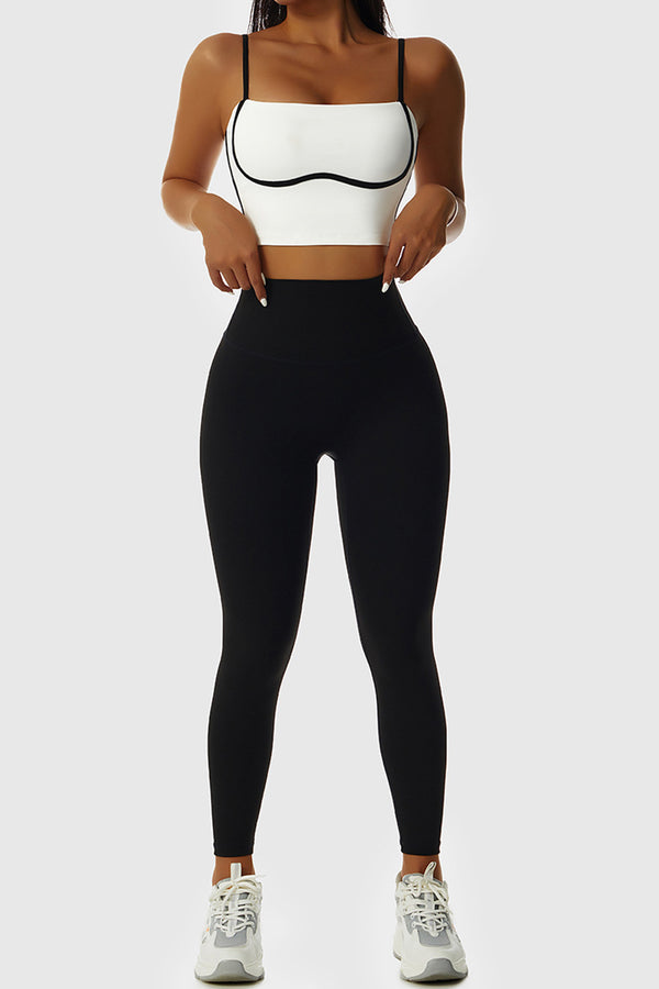 HIGH WAISTED SCULPT LEGGINGS IN CONTRAST