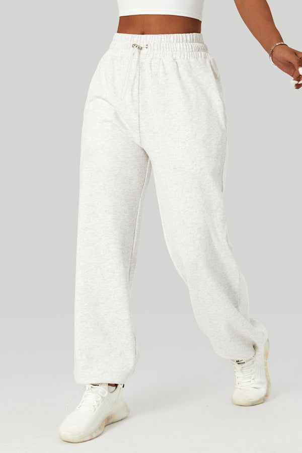 RELAXED FIT JOGGERS IN WHITE
