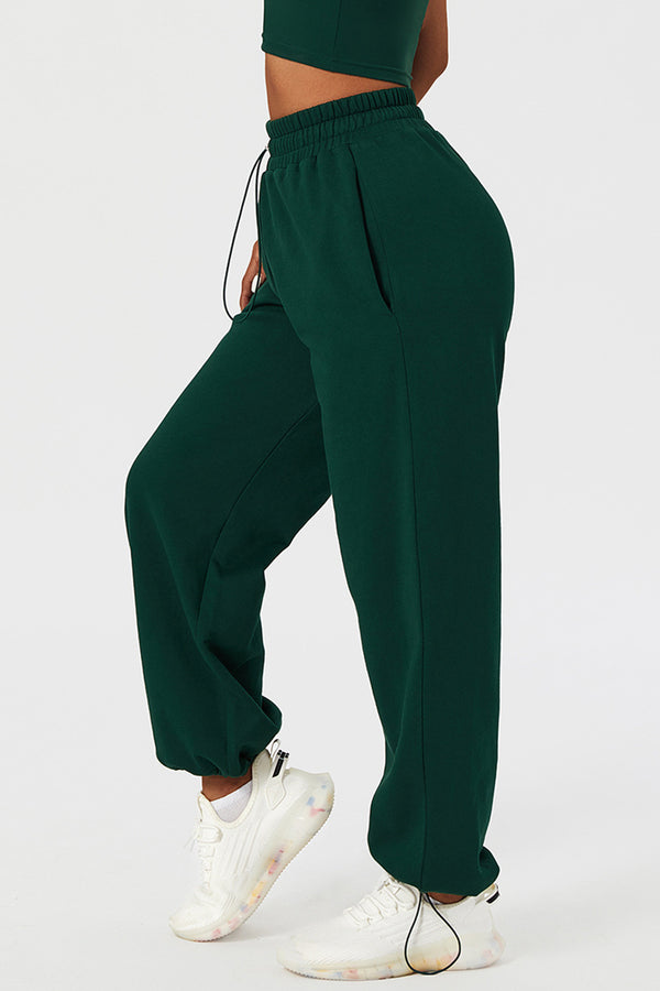 RELAXED FIT JOGGERS IN EVERGREEN
