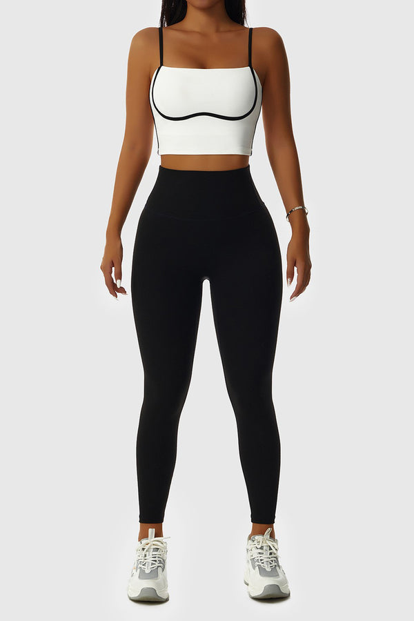 HIGH WAISTED SCULPT LEGGINGS IN CONTRAST